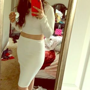 Two piece set shirt & skirts